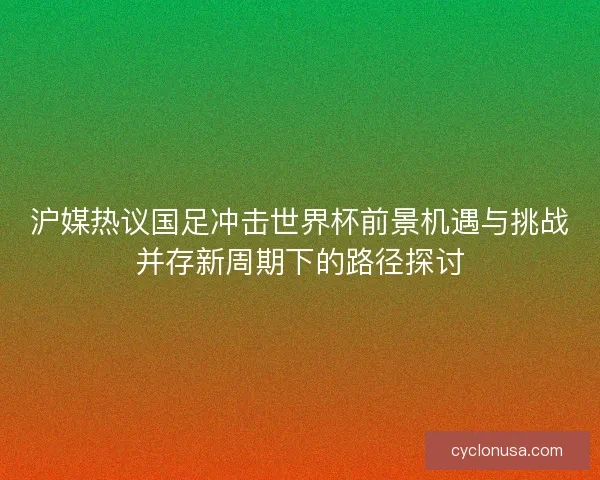 沪媒热议国足冲击世界杯前景机遇与挑战并存新周期下的路径探讨 沪媒热议国足冲击世界杯前景机遇与挑战并存新周期下的路径探讨